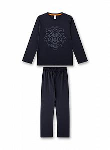 Пижама Sanetta для мальчиков, длинная, темно-синяя - Фото 1