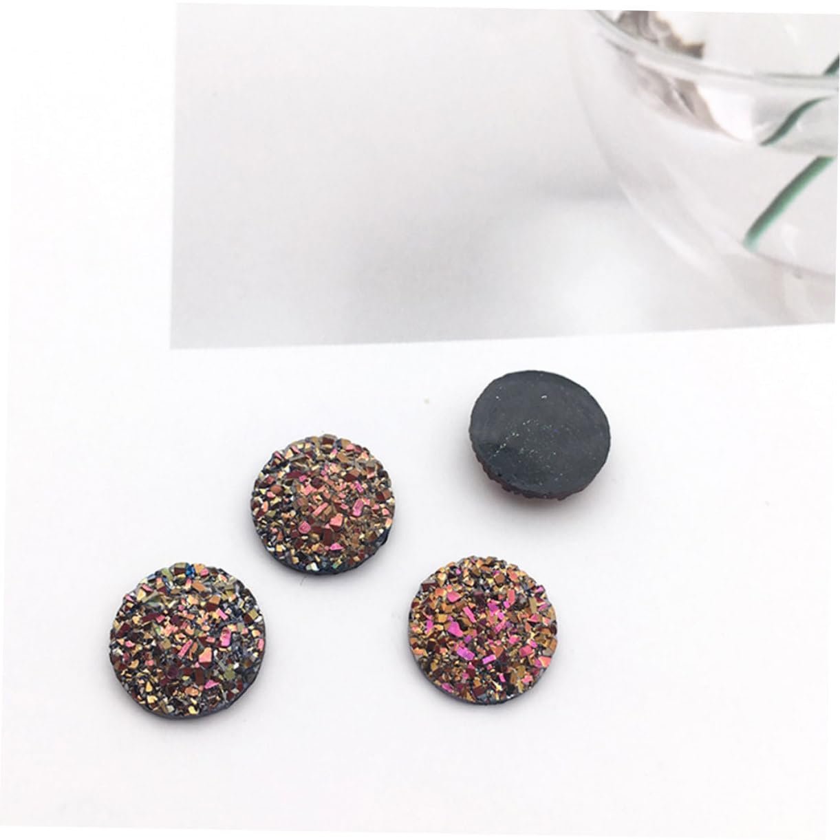 Круглые Бусины MUSISALY для Ювелирных Изделий, 100 шт, Кабошоны, Блестящие Стразы с круглыми камнями из эпоксидной смолы, фото №8