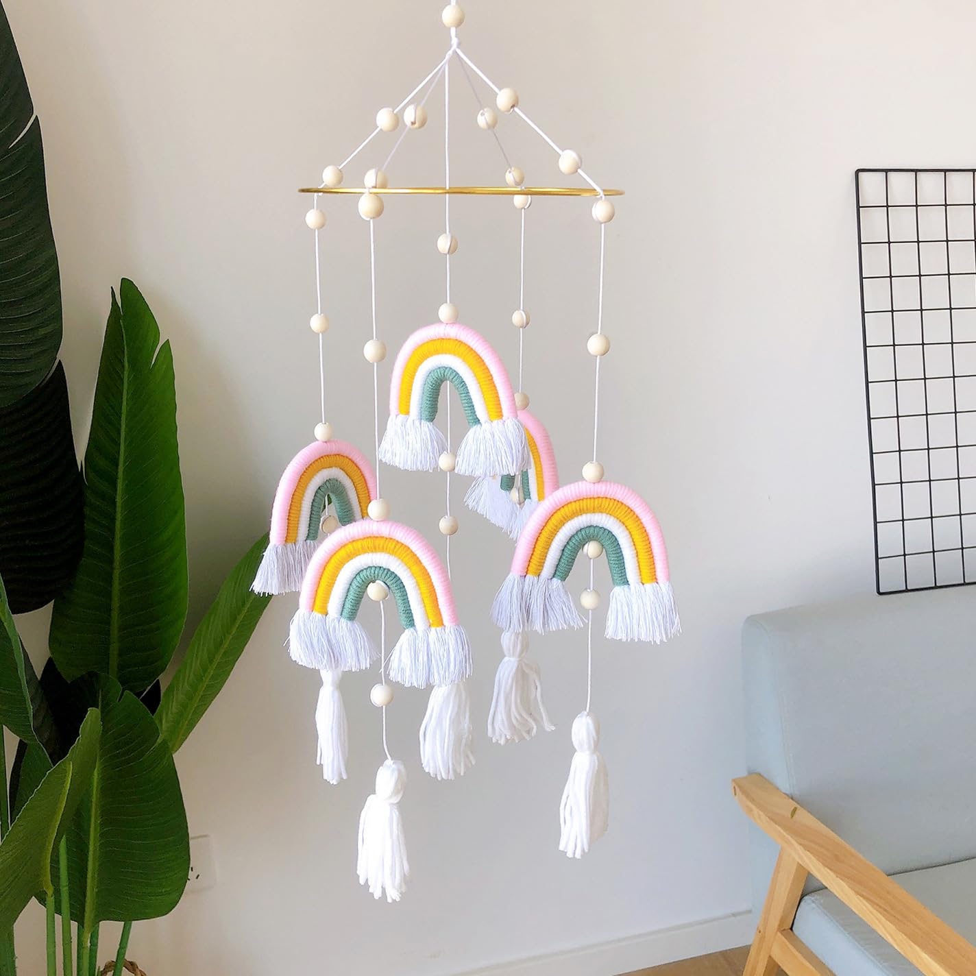 Мобиль Rainbow Baby Wind Chime с фетровыми шариками, фото №4