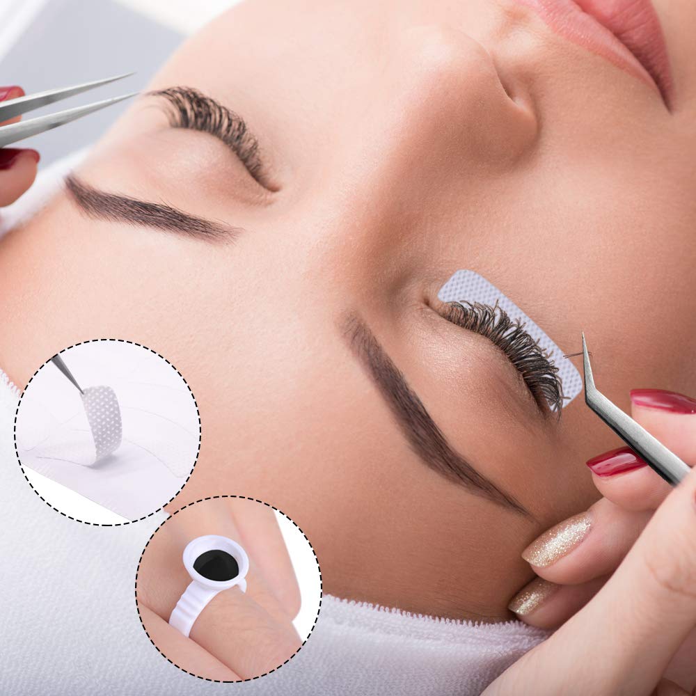 Набір для нарощування вій YuCool Precision Tweezers Cup Rings Extension Eyelash Brushes Fleece Fabric Tapes, фото №7