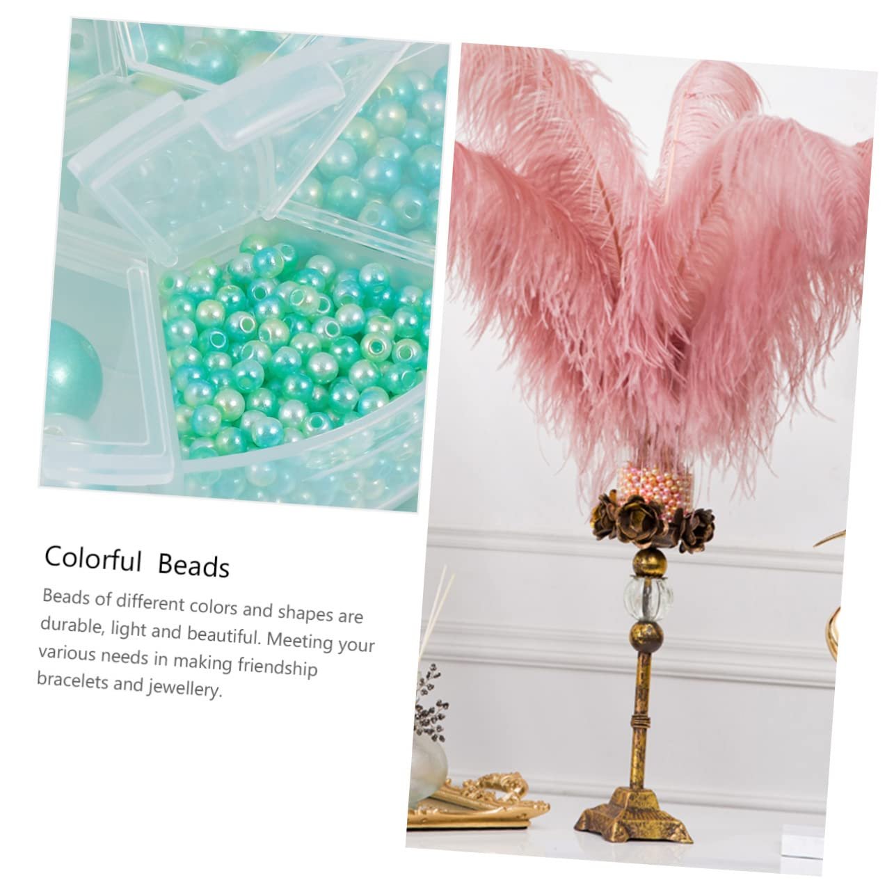 Перлини Coheali Круглі Пластикові Імітація для нігтів, фото №4