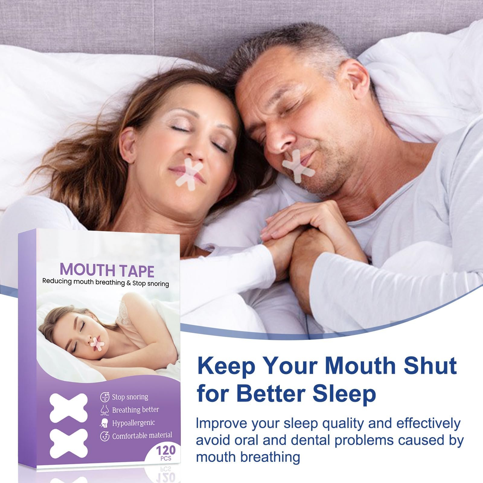 Пластирі для сну на рот, пачка 120 шт., фото №7