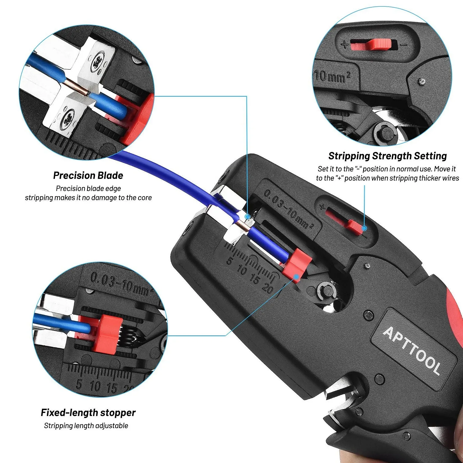 Автоматический стриппер 20-11 AWG 0.5-4 мм², фото №4