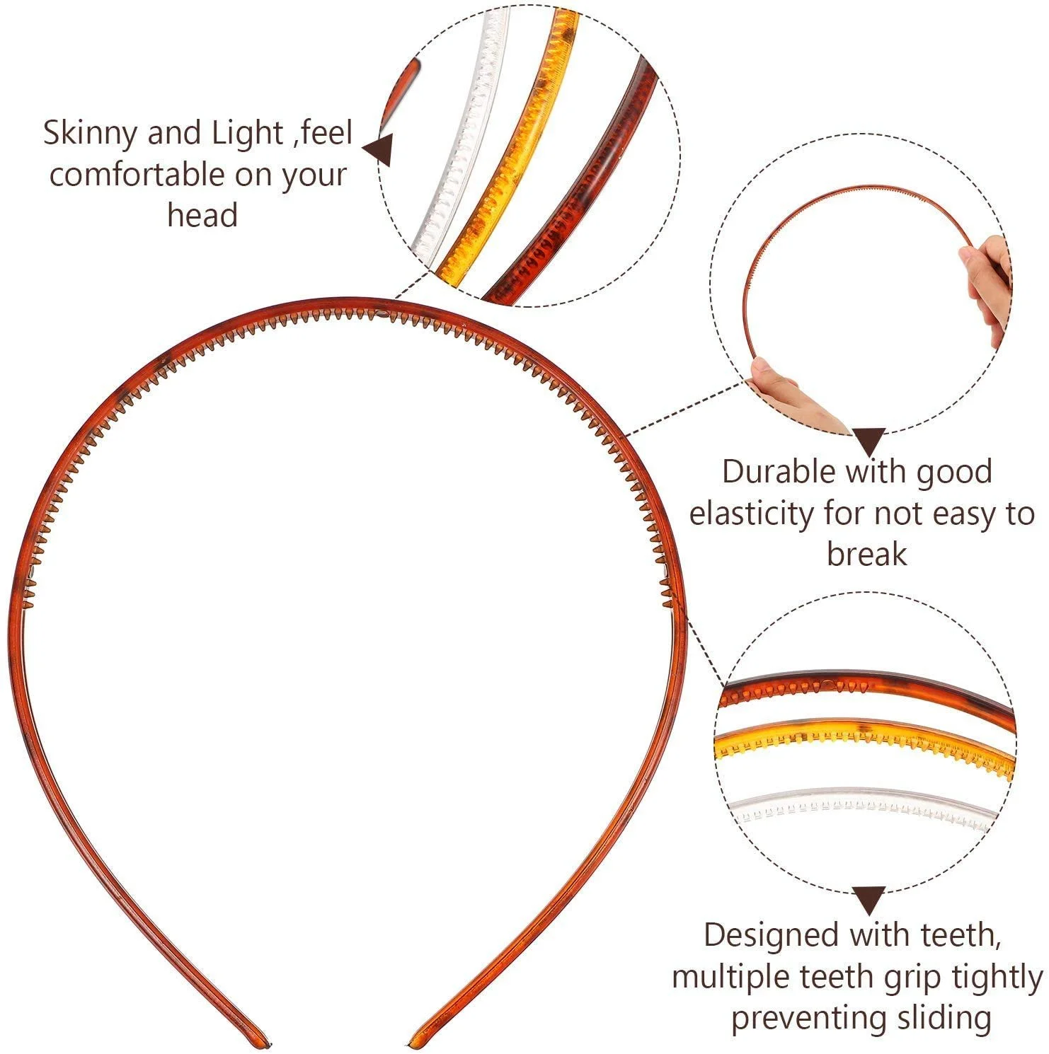 Обруч для волос Пластиковый, фото №3