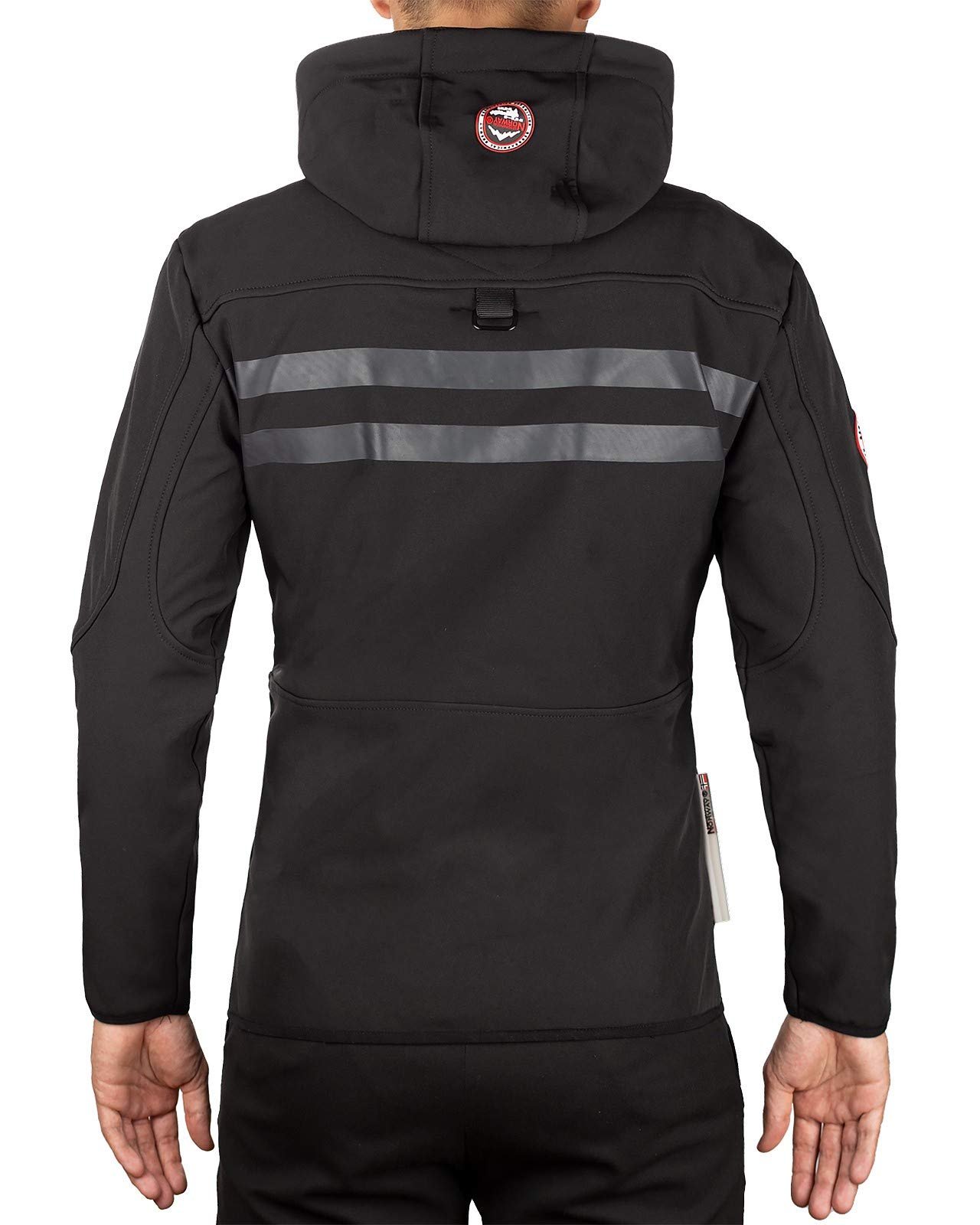 Куртка Geographical Norway Softshell с капюшоном, ветрозащитная, со стойкой, холодоотталкивающая, фото №2