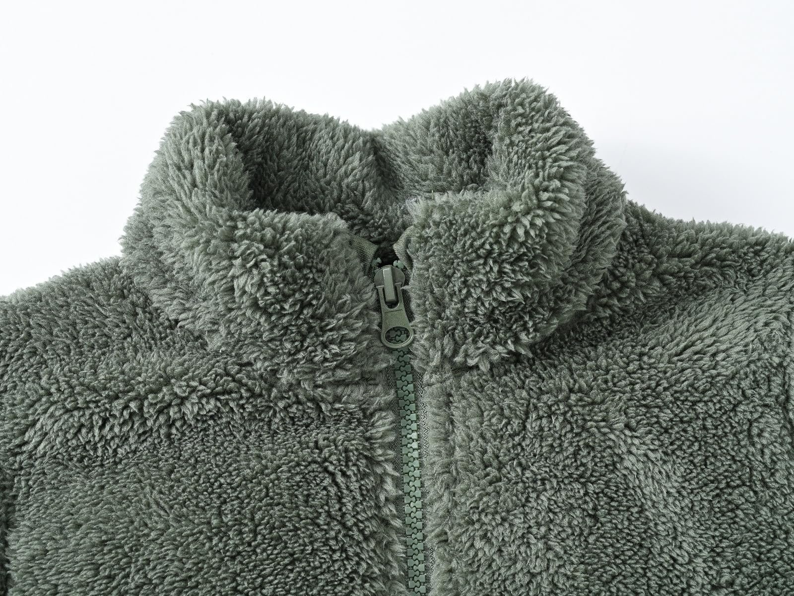 Куртка однотонная для детей среднего и старшего возраста Generisch с карманами, высоким воротником, длинными рукавами, без капюшона, флисовая, фото №4 Куртка однотонная для детей среднего и старшего возраста Generisch с карманами, высоким воротником, длинными рукавами, без капюшона, флисовая, фото №4