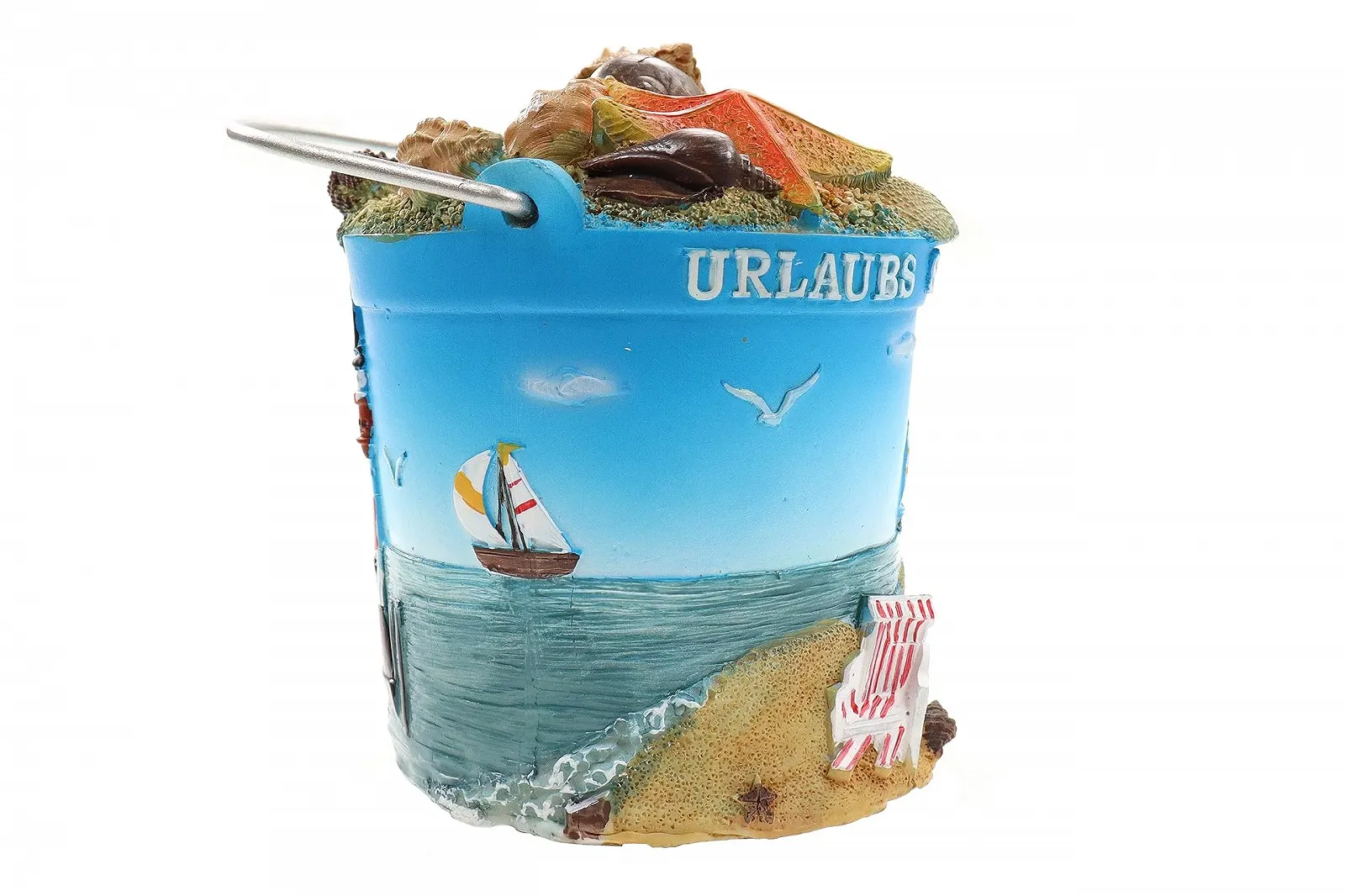 Скарбничка Holiday Money Box Пляжне відро Штучний камінь 11 см, фото №2