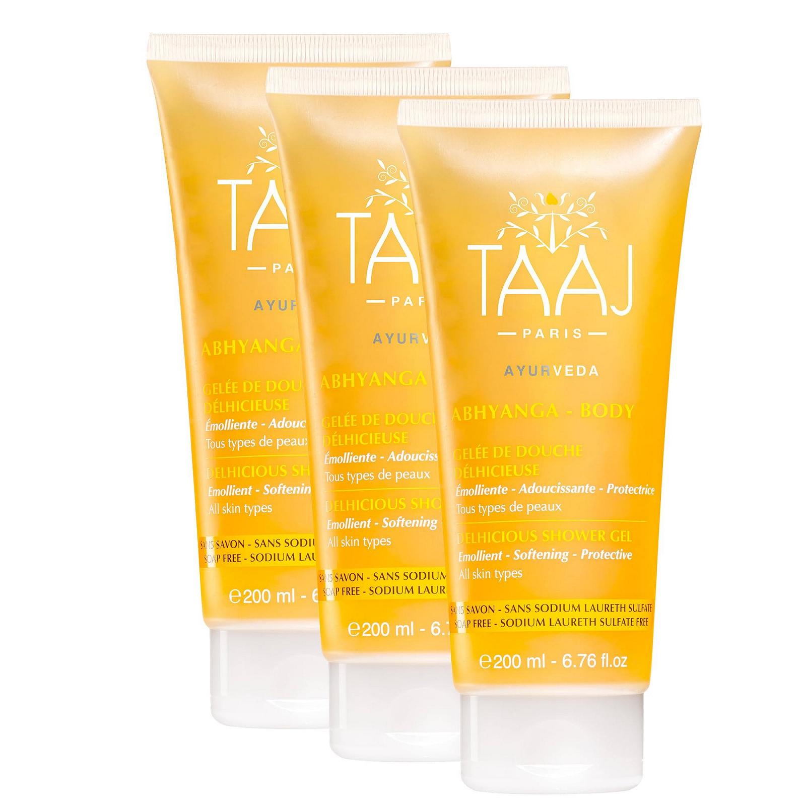 Желе для душу TAAJ Abhyanga Delicious Shower Jelly набір 3 х 200 мл, фото №1