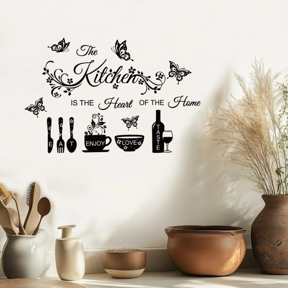 Наклейка для стен ANATTASOUL Kitchen Utensils and Butterfly 96 x 30 см и 60 x 38 см, фото №5