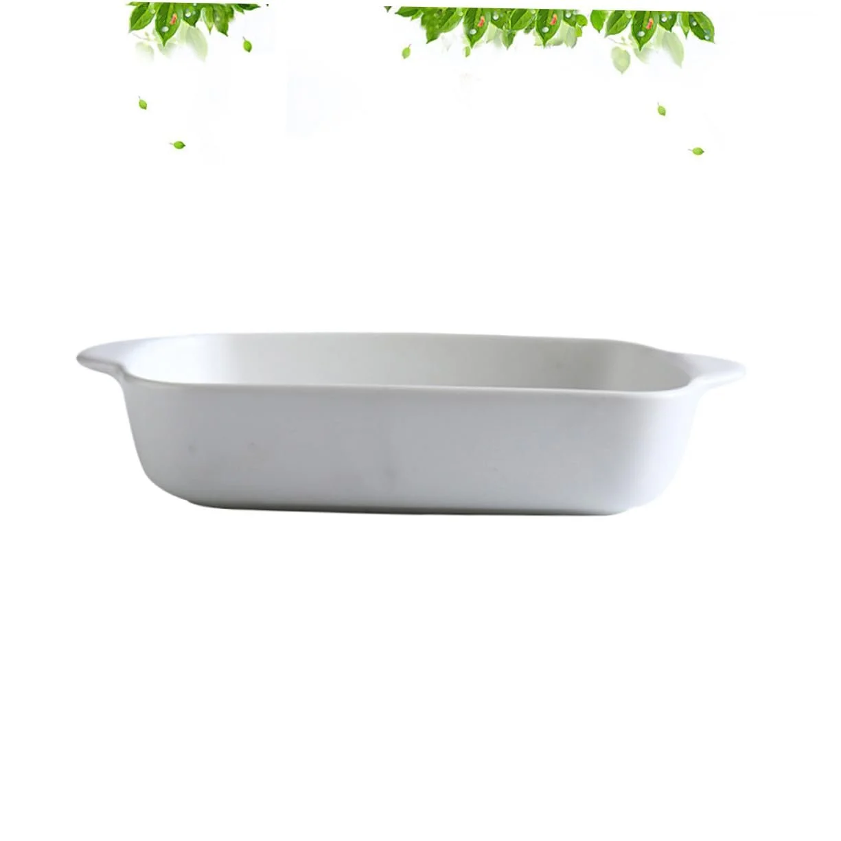 Фарфоровая форма для запекания Ciieeo прямоугольная с ручками термостойкая белая, фото №9 Фарфоровая форма для запекания Ciieeo прямоугольная с ручками термостойкая белая, фото №9