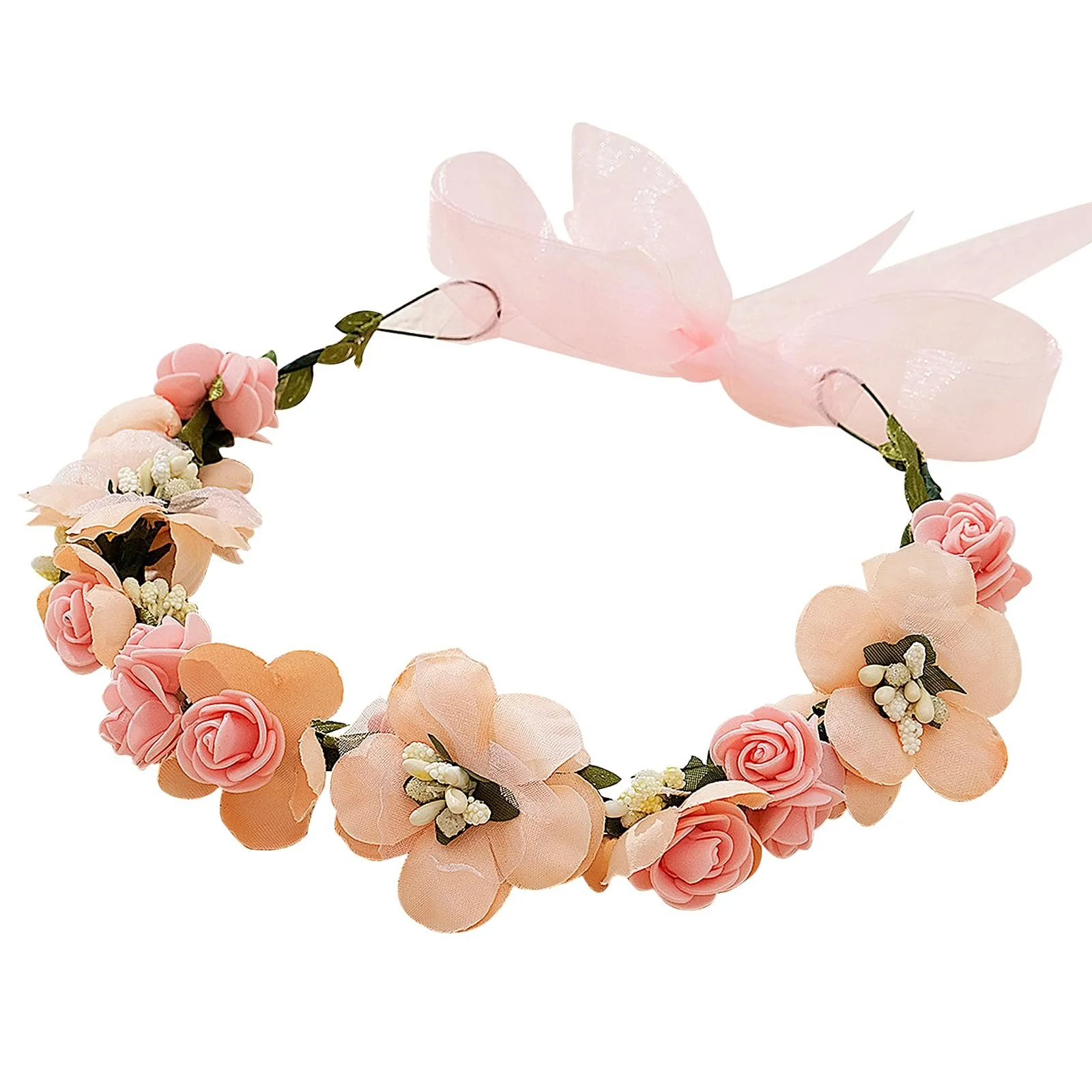 Венок Цветочный Богемный Стиль Розы, фото №1