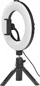 Штатив со светодиодным кольцом SpotLight Smart 80 II Черный synthetic.ua - Фото 1