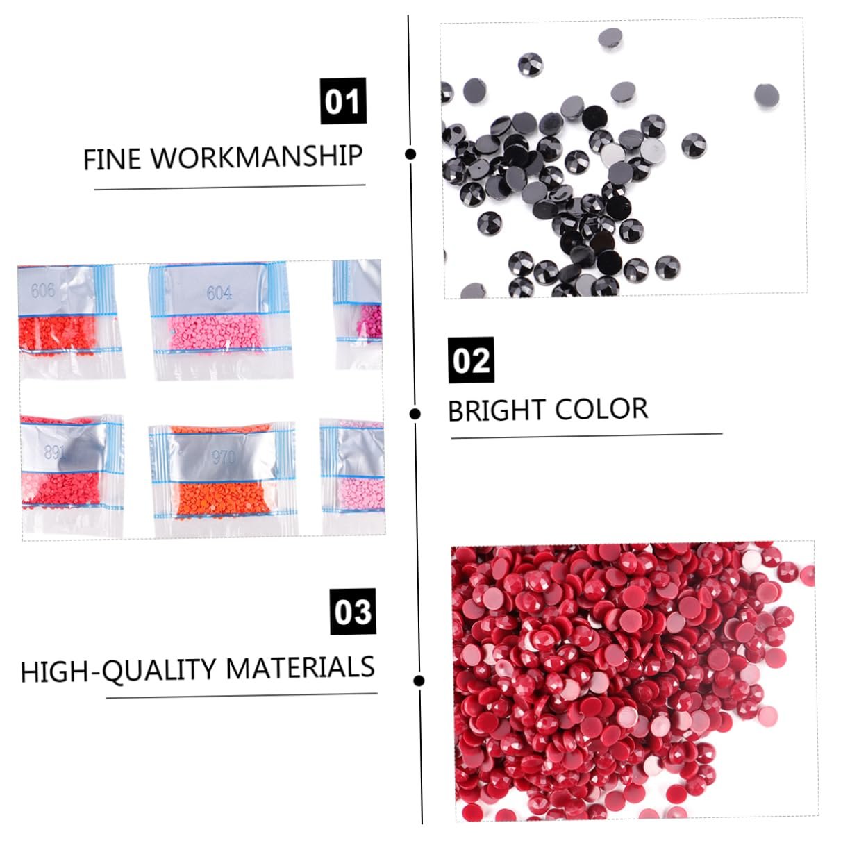 Стразы Healeved, круглые кабошоны из смолы, 48 шт., фото №3