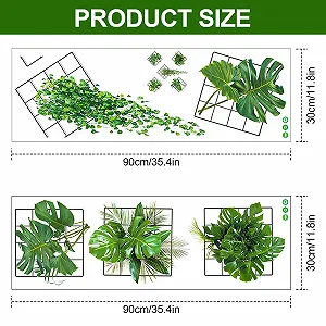 Наклейка на стіну 3D Зелені рослини synthetic.ua - Фото 1