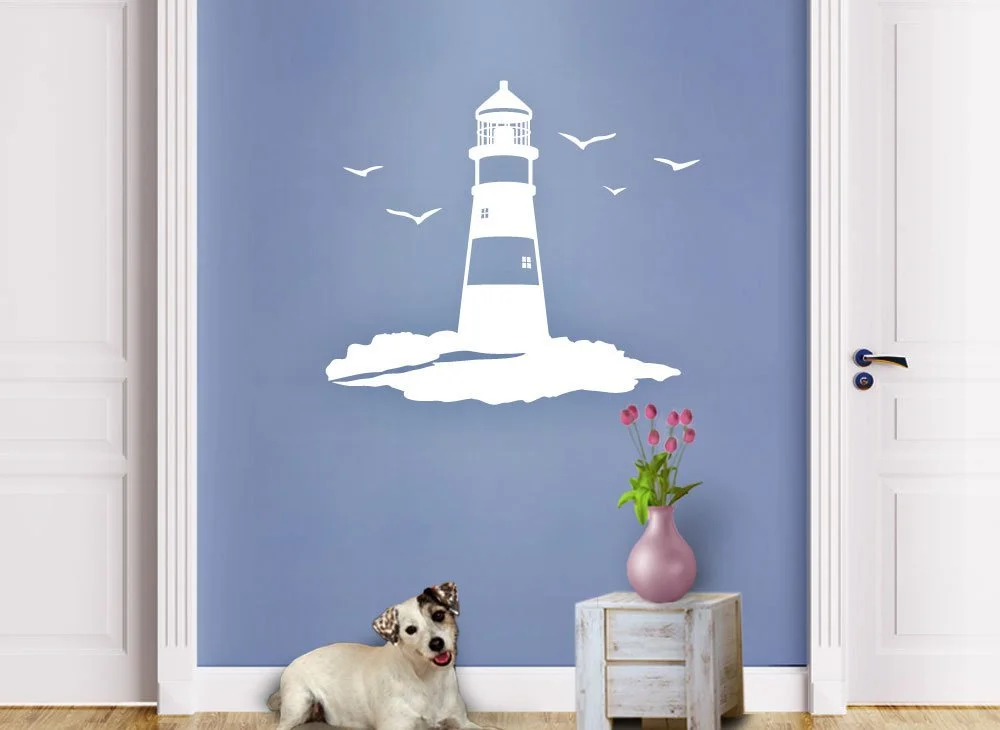 Наклейка на крышку унитаза Grandora Lighthouse I 24 x 21 см W1245 Светло-голубой, фото №2