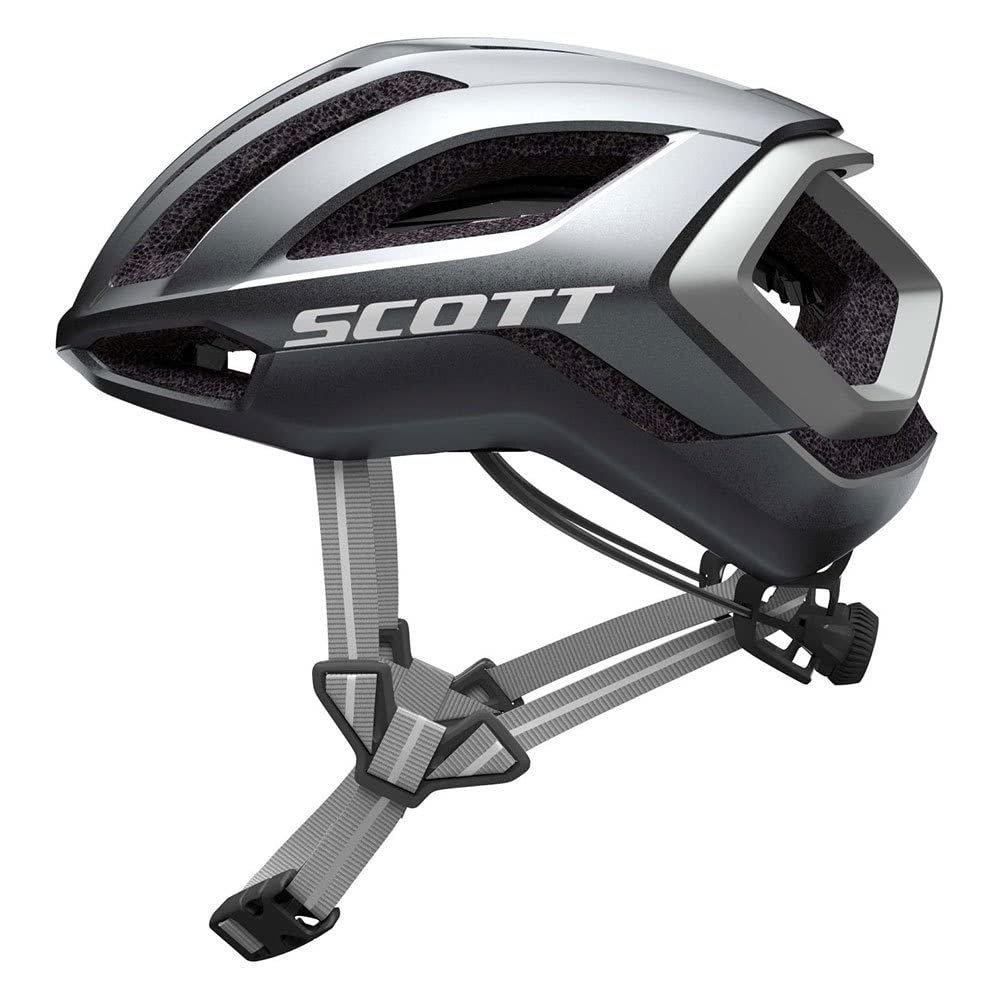 Шлем дорожный Scott Centric Plus MIPS, темно-серебристый/светоотражающий, размер S (51-55 см), фото №4