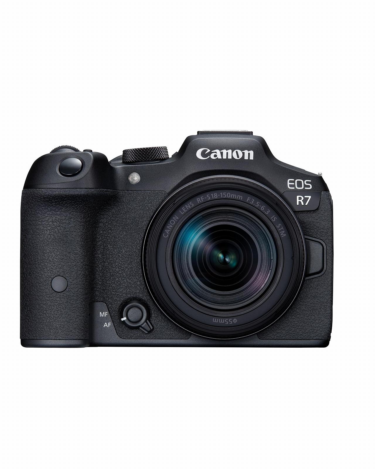 Беззеркальная камера Canon EOS R7 + Объектив RF-S 18-150 мм F3.5-6.3 IS STM (обновление DSLR, гибридная камера, видеозапись 4K/30p, до 15 кадров/с, WiFi) Черный, фото №1 Беззеркальная камера Canon EOS R7 + Объектив RF-S 18-150 мм F3.5-6.3 IS STM (обновление DSLR, гибридная камера, видеозапись 4K/30p, до 15 кадров/с, WiFi) Черный, фото №1