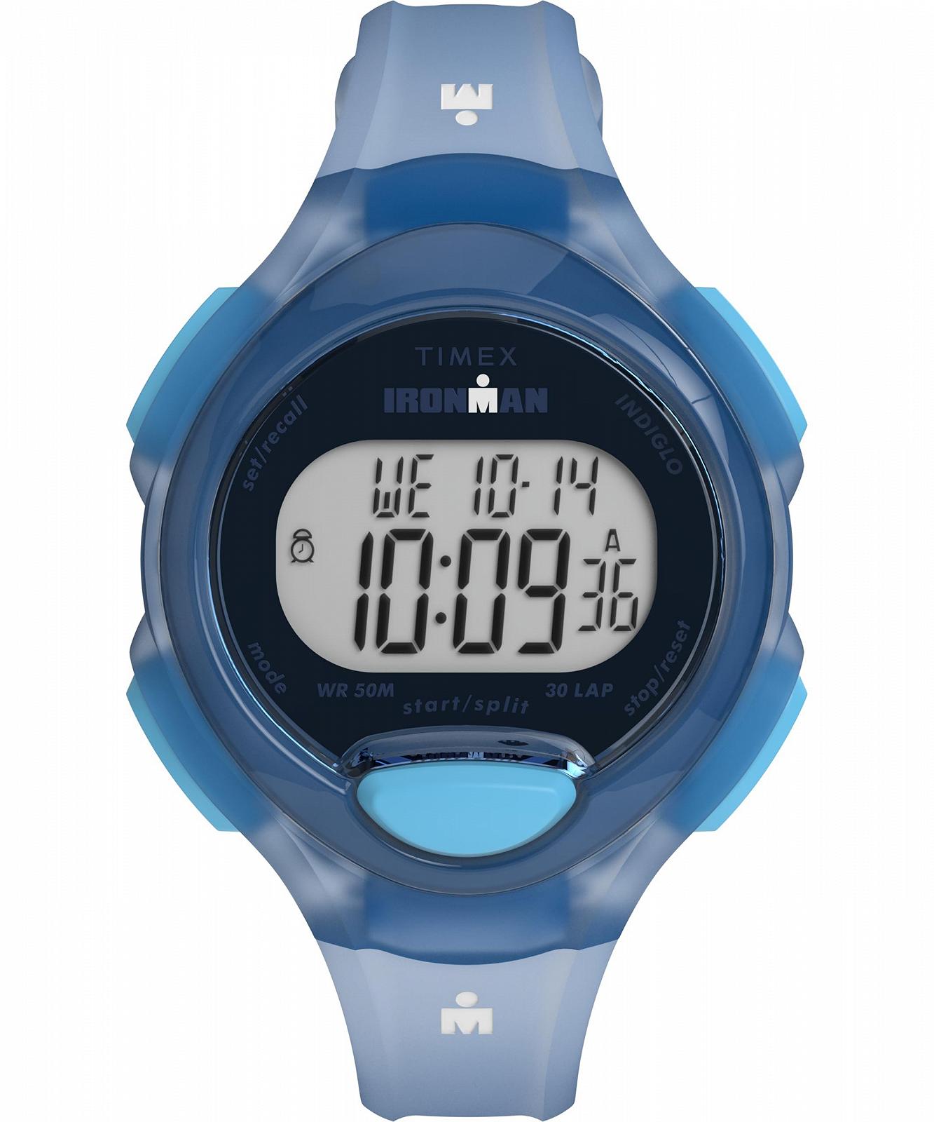 Жіночий годинник Тип Timex IRONMAN 34мм Синій Поліуретановий Ремінець Цифровий Циферблат Синій Корпус TW5M65800, фото №1
