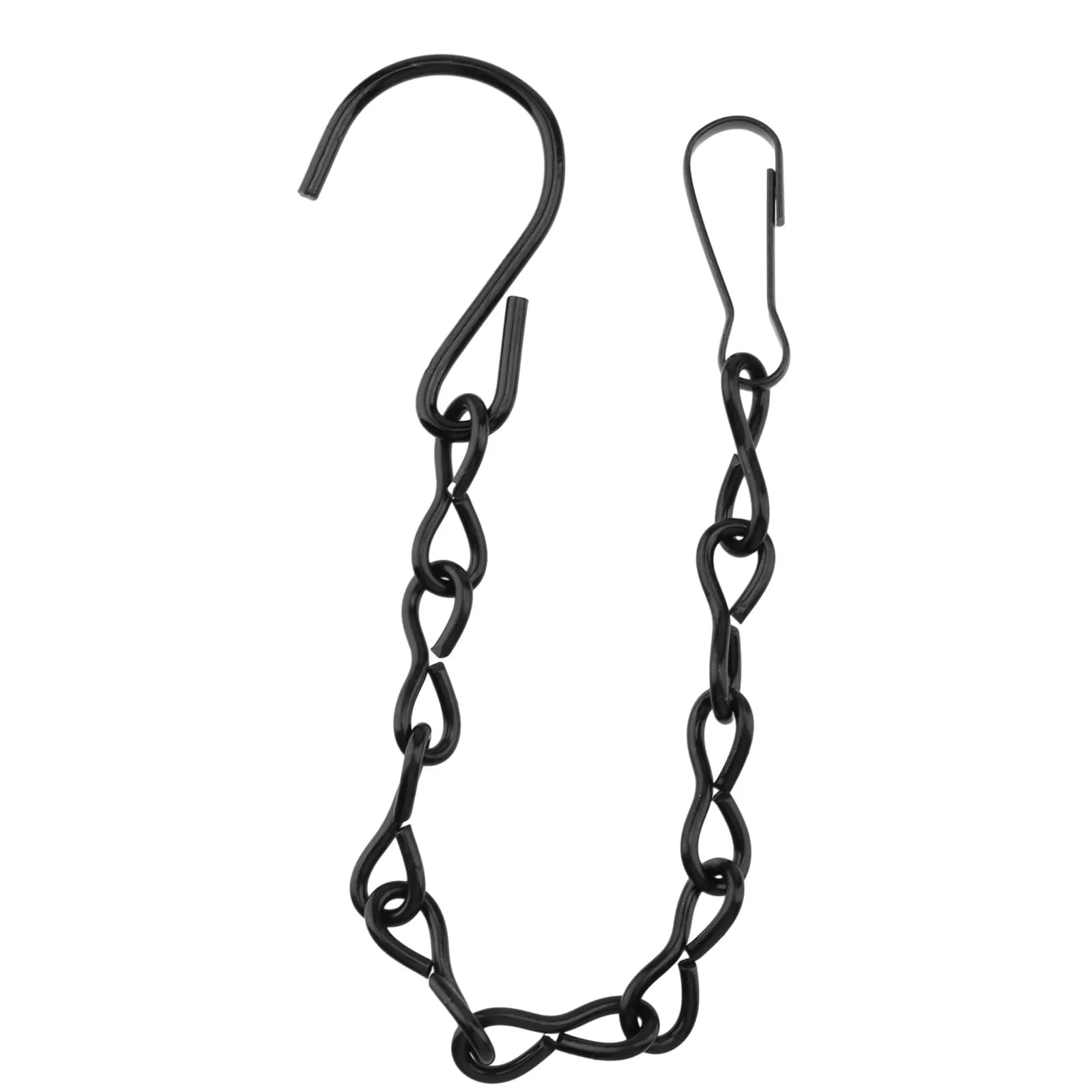 Металлические подвесные цепи с крючками 25 см черные 20 шт., фото №3