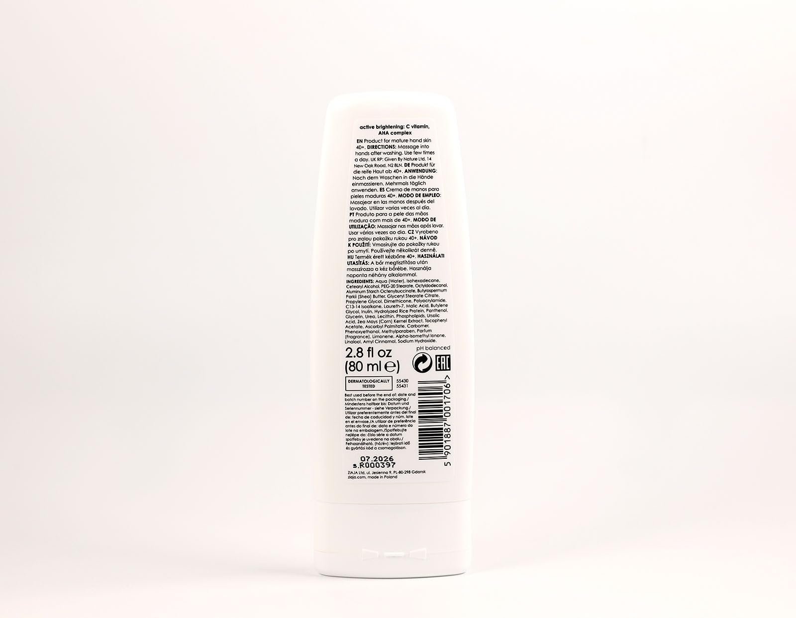 Крем для рук ZIAJA LIFTING SOLUTION BRIGHTENING 80мл, фото №3