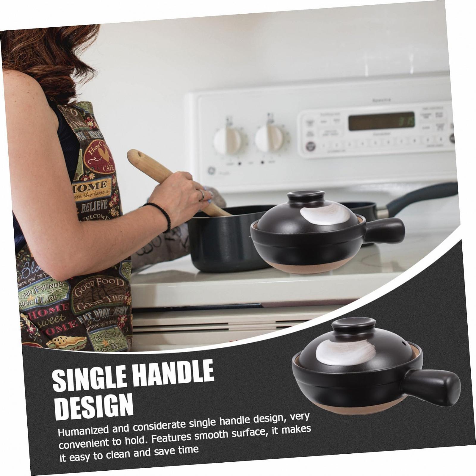 Кастрюля-кесероль Gatuida маленькая фарфоровая с ручкой для 1 человека, фото №5