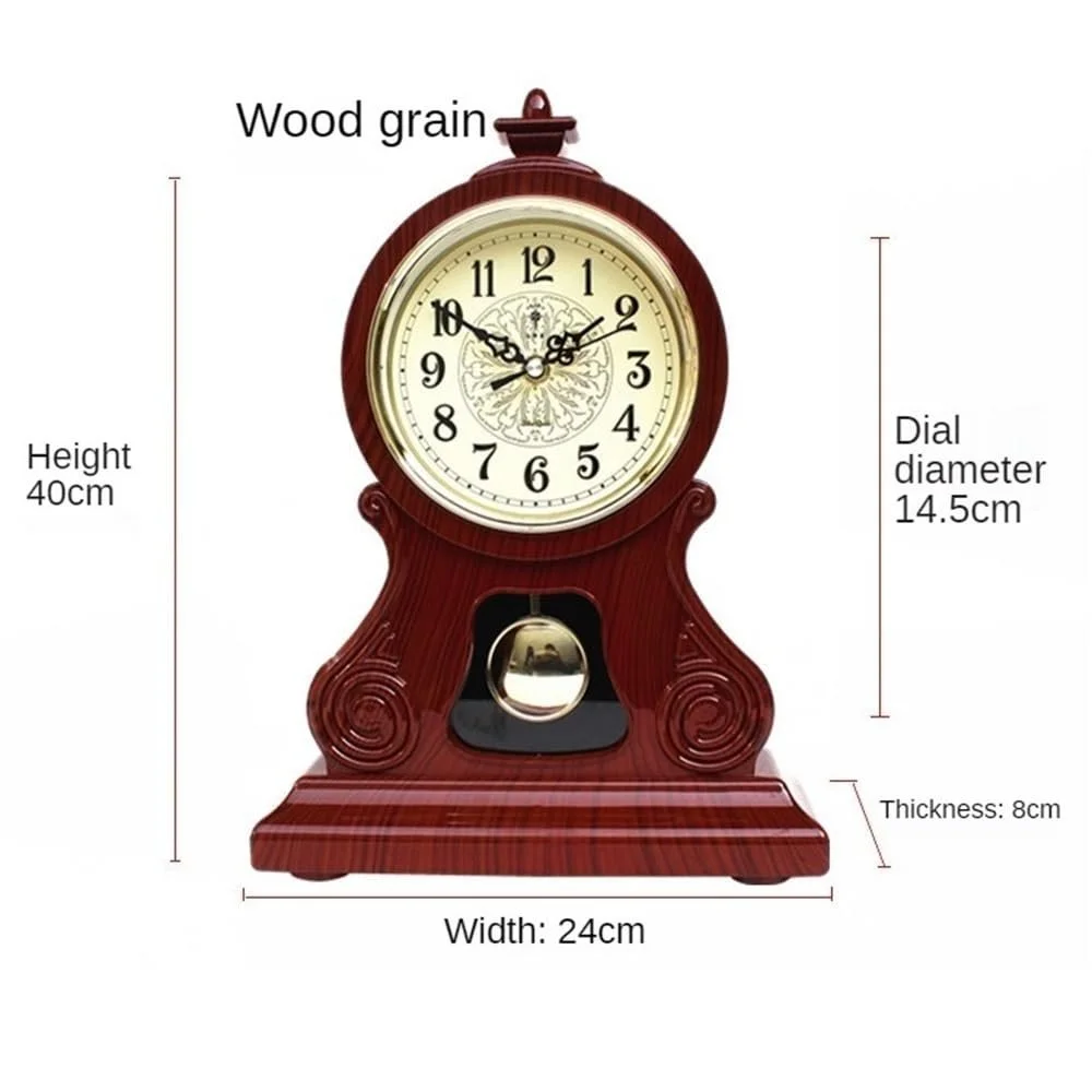 Настільний годинник Yixinzi-2024 Ретро Стиль Тихий Маятник Великий, фото №2