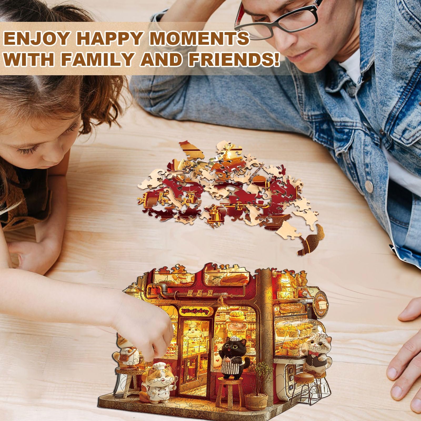 Дерев'яний пазл Kitten Bakery 270 деталей 34 x 32.3 см, фото №7