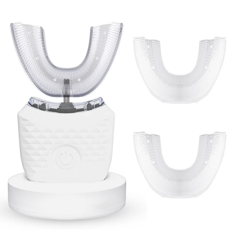 Електрична ультразвукова зубна щітка 360° Автоматична U-подібна Дитяча Бездротова Біла, фото №1