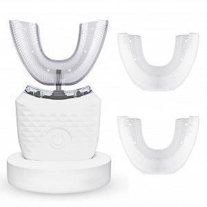 Електрична ультразвукова зубна щітка 360° Автоматична U-подібна Дитяча Бездротова Біла - Фото 1