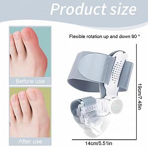 Корректор большого пальца стопы Регулируемый Hallux Valgus для женщин и мужчин, пластина для дневного и ночного использования, для левой и правой ноги, 1 шт synthetic.ua - Фото 1