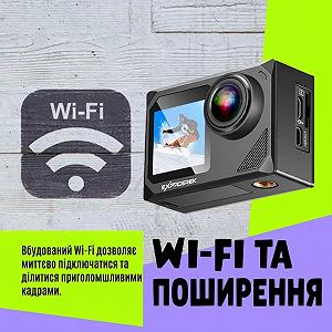 Екшн-камера Exprotrek Ex-Hero / 170° / 20Мп / 4К / 30fps / Wi-Fi / Вологозахищена / Чорна ціна на synthetic.ua - Фото 1 Екшн-камера Exprotrek Ex-Hero / 170° / 20Мп / 4К / 30fps / Wi-Fi / Вологозахищена / Чорна synthetic.ua - Фото 1