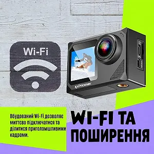 Екшн-камера Exprotrek Ex-Hero / 170° / 20Мп / 4К / 30fps / Wi-Fi / Вологозахищена / Чорна ціна на synthetic.ua - Фото 1 Екшн-камера Exprotrek Ex-Hero / 170° / 20Мп / 4К / 30fps / Wi-Fi / Вологозахищена / Чорна synthetic.ua - Фото 1