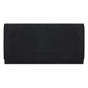 Кошелек Женский Кожаный Bugatti Luca Длинный Черный Винтажный с RFID защитой - Фото 1