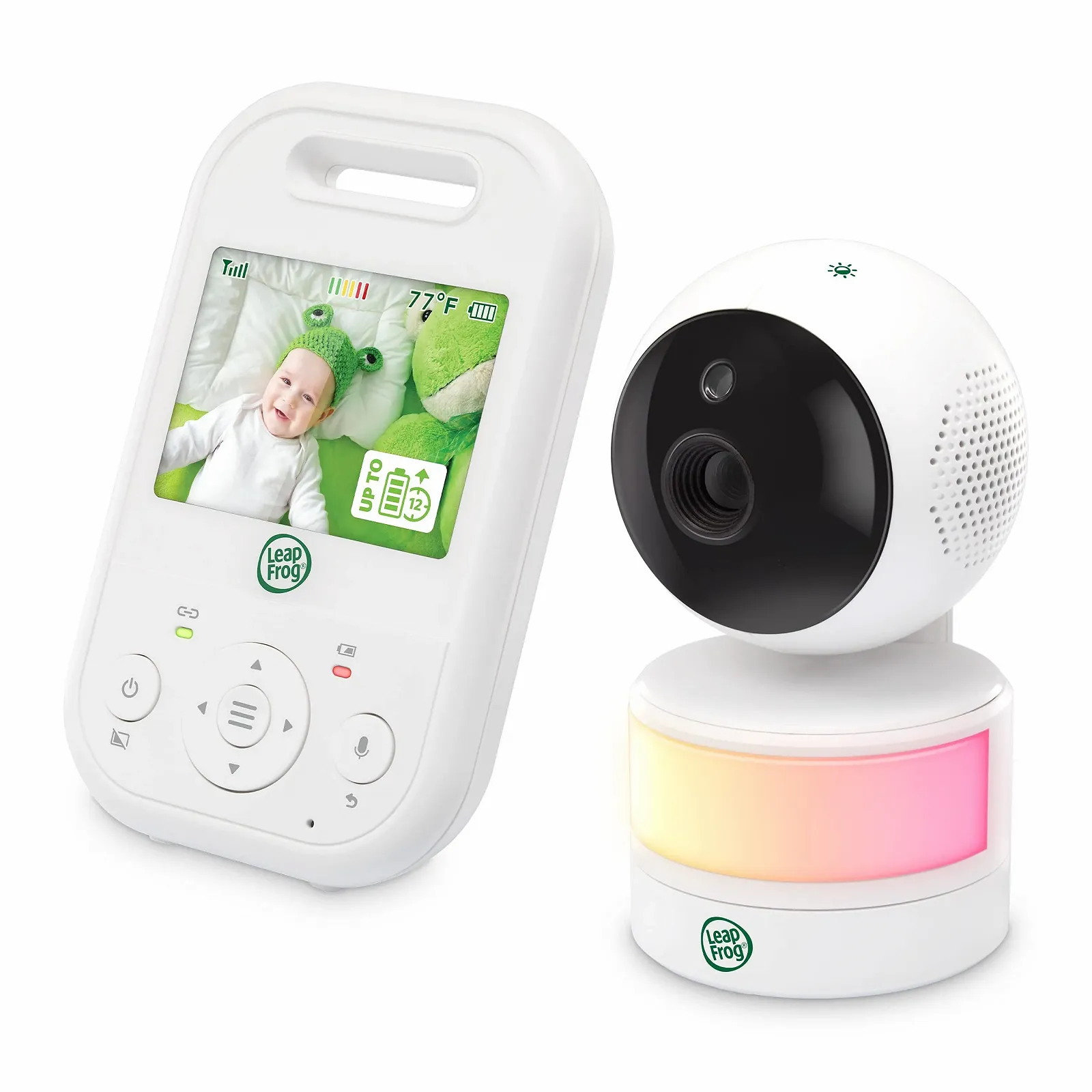 Відеоняня LeapFrog LF2513 2.8 дюйма IPS LCD Панорамування та нахил Нічне бачення 300 метрів Датчик температури, фото №12 Відеоняня LeapFrog LF2513 2.8 дюйма IPS LCD Панорамування та нахил Нічне бачення 300 метрів Датчик температури, фото №12