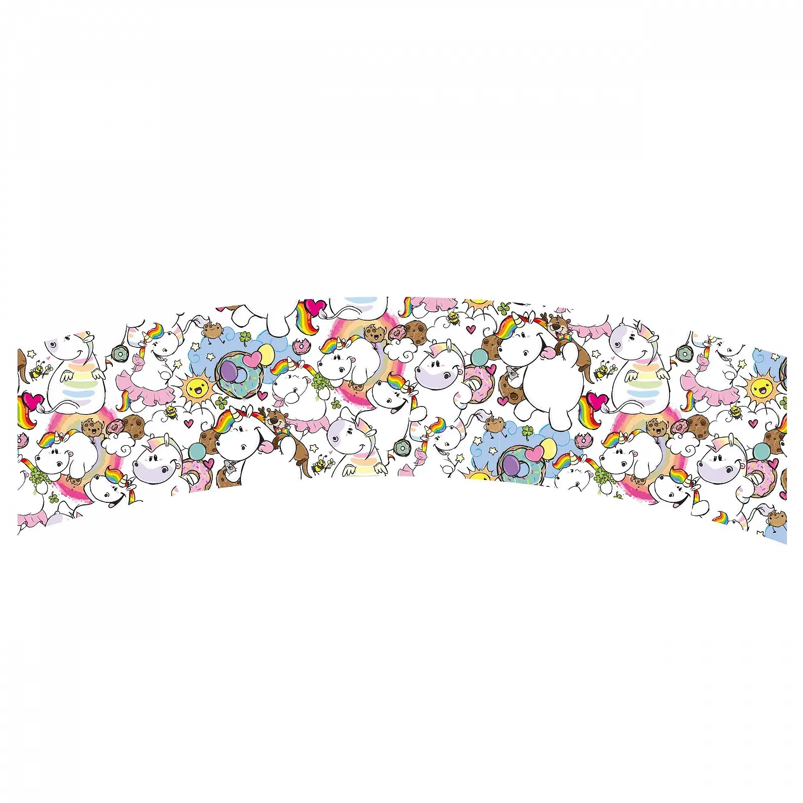 Миска для завтрака United Labels Pummel & Friends Unicorn Pummel Allover Белая керамика 400 мл, фото №2