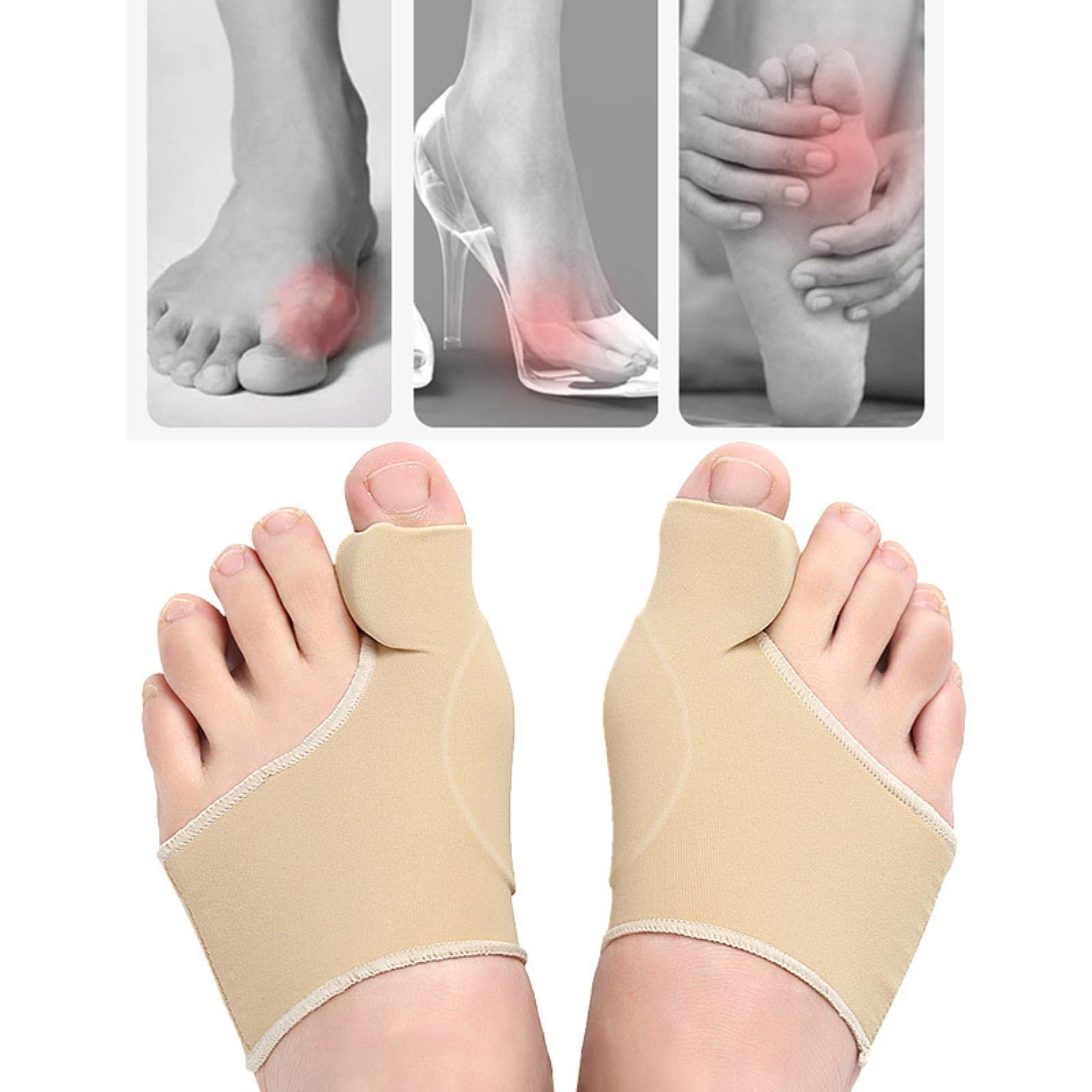 Коректор великого пальця стопи Ортопедична шина Hallux Valgus з гелевими подушечками, фото №5