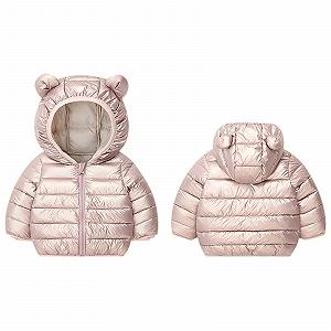 Куртка детская утепленная Mjjsk с капюшоном для мальчиков и девочек, легкая, мягкая, теплая, с милыми ушками synthetic.ua - Фото 1