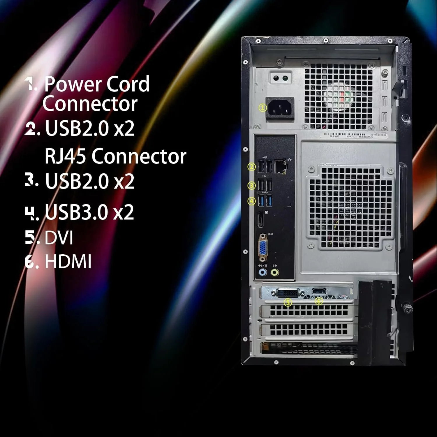 Комп’ютер Dell Gaming PC / Intel Core i5-4570 / RAM 16GB / SSD 512GB / AMD Radeon RX 550 / 1 x HDMI / LAN / Wi-Fi 5 / Bluetooth 5/ Windows 11 / Чорний, фото №4