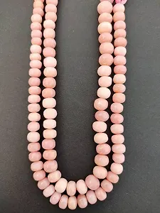 Круглые гладкие бусины Розовый цвет 7-7.5 мм, нить длиной 28 см бусины из драгоценных камней для ожерелья, браслета synthetic.ua - Фото 1