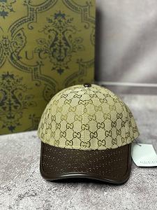 Кепка Gucci с кожаным козырьком с027 - Фото 1