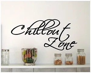 Наклейка на стіну Samunshi Chillout Zone Curved 60 x 28 см Сріблястий металевий ефект synthetic.ua - Фото 1