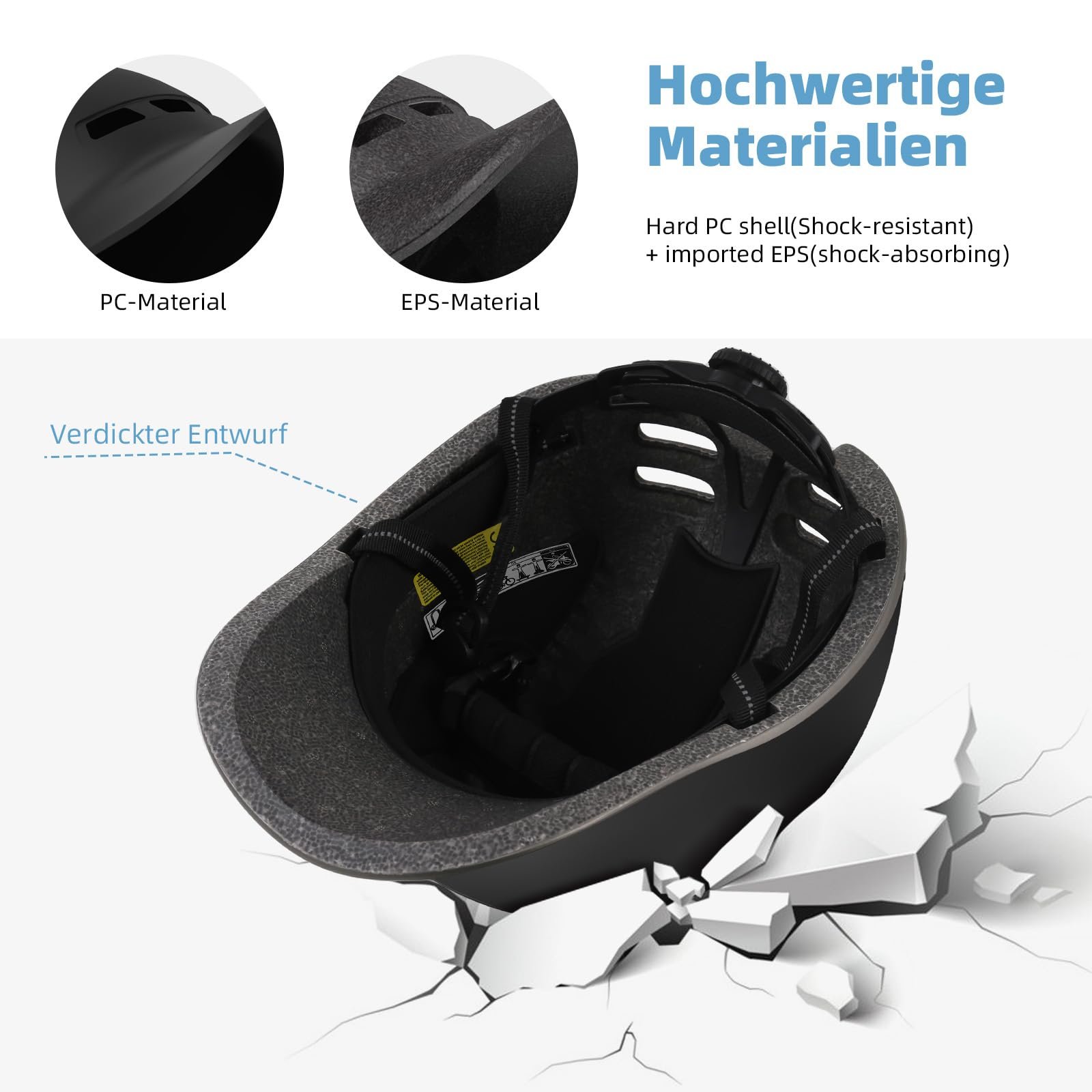 Шлем велосипедный KINGLEAD Urban Commuter, 57-61 см, фото №3