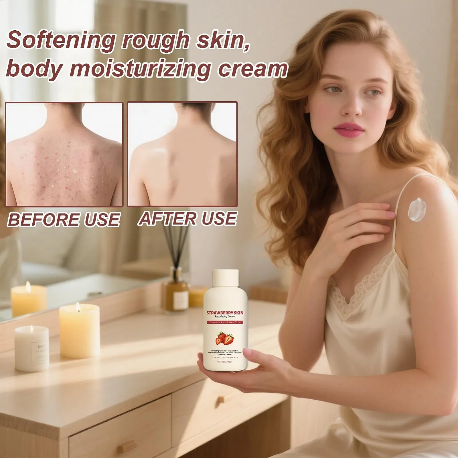 Крем для тіла зволожуючий 118 г - Догляд за тілом проти сухості для чоловіків і жінок Живіт Рука Нога, для дому для гладкої шкіри, фото №8