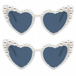 Вінтажні сонцезахисні окуляри Серце з бісером LJCZKA Ретро - Фото 1