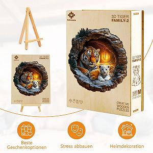 Деревянный 3D пазл Tiger Family 200 деталей synthetic.ua - Фото 1
