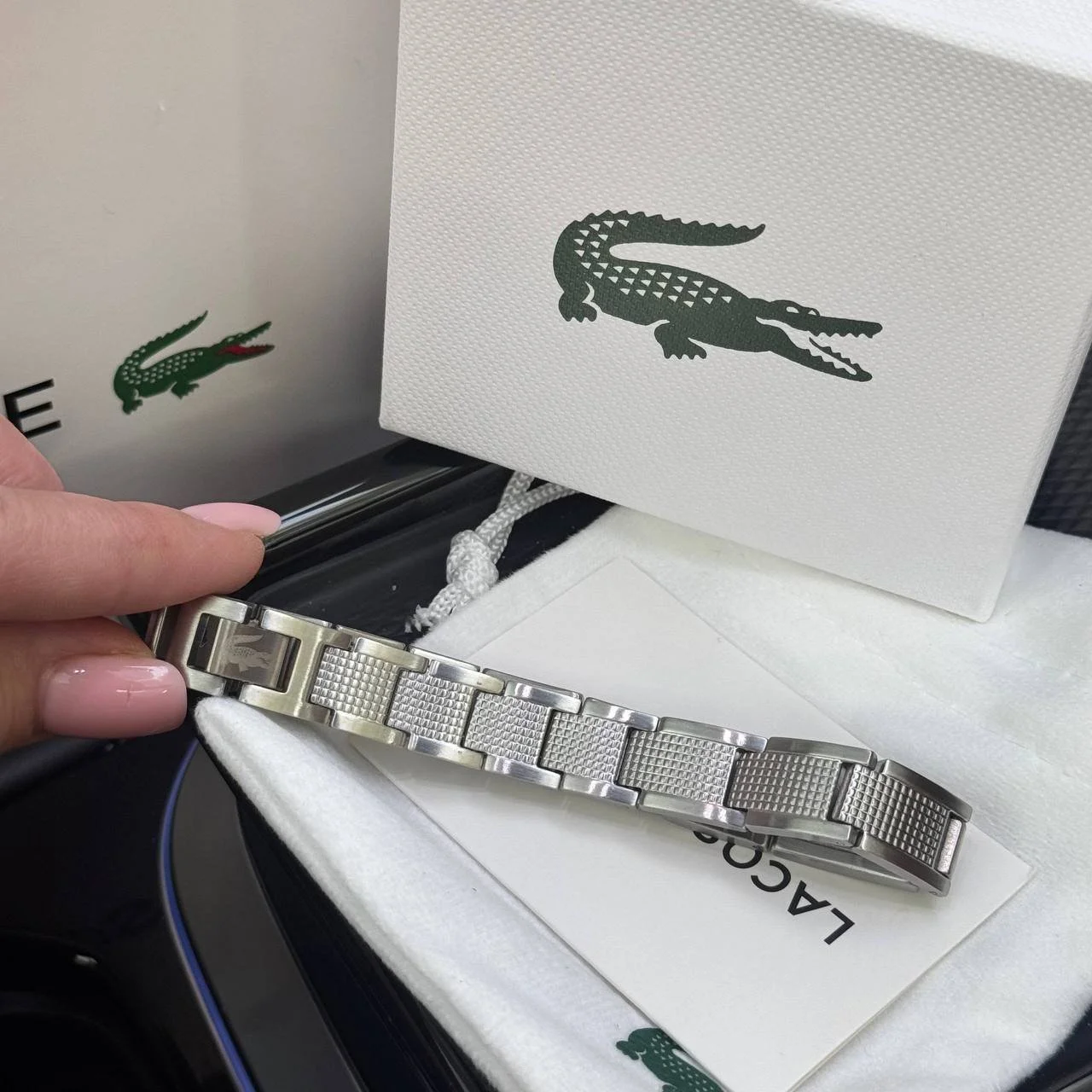 Мужской браслет из нержавеющей стали Lacoste, фото №2