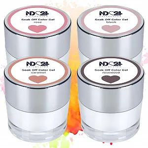 Гель-лак ND24 Premium Bundle Warm Nude Коллекция Высокопигментированный UV LED Гель-лак - Насыщенный цвет Стойкий - Легко снимается средством для снятия - 4 x 10 г - Фото 1