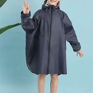 Детский дождевой плащ-пончо для девочек и мальчиков, дождевик для школы, портативный складной дождевик, накидка от дождя, тонкий дождевик для велосипеда, водонепроницаемая дышащая дождевая одежда synthetic.ua - Фото 1