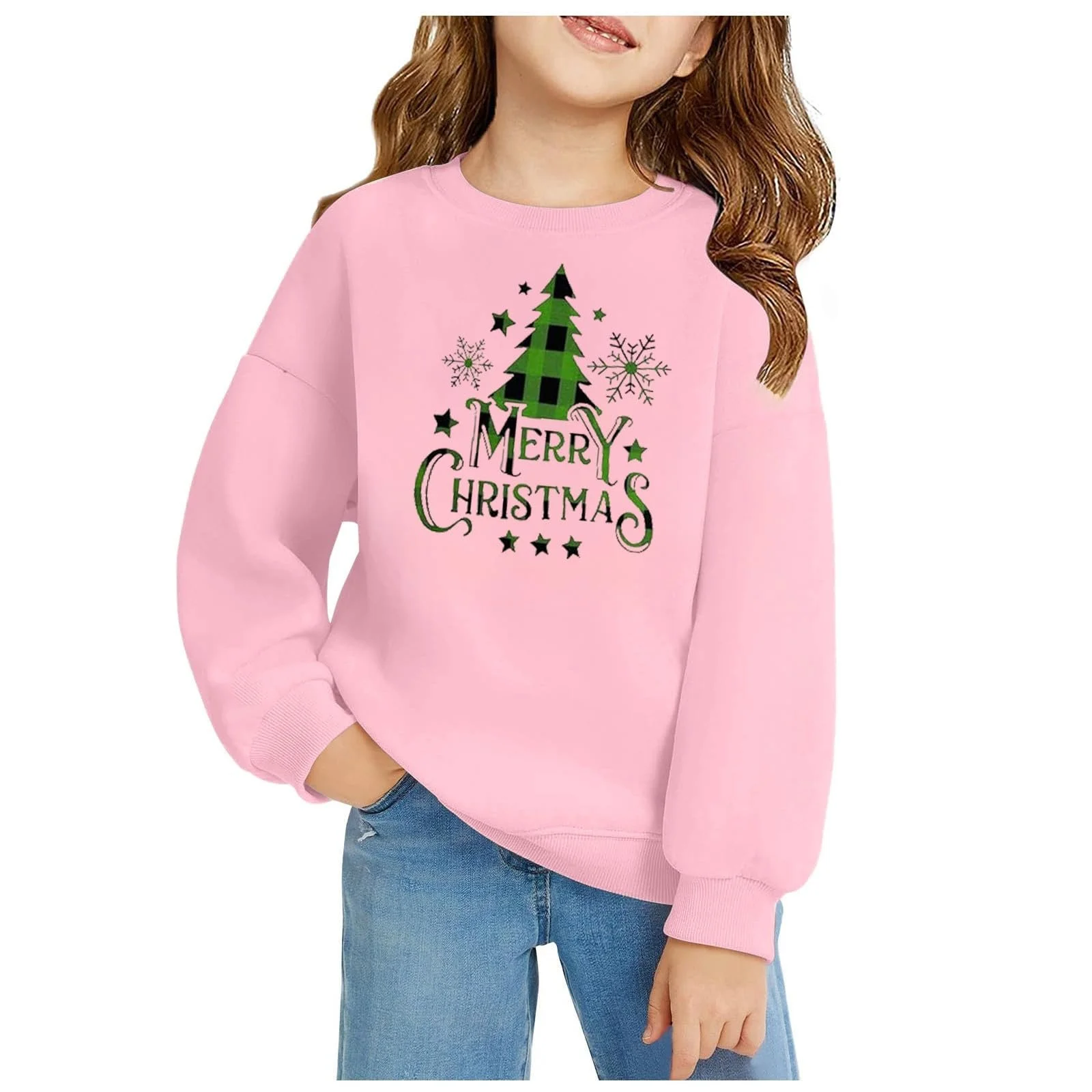 Різдвяний світшот для хлопчиків, осінньо-зимовий, з різдвяним графічним принтом, фото №1