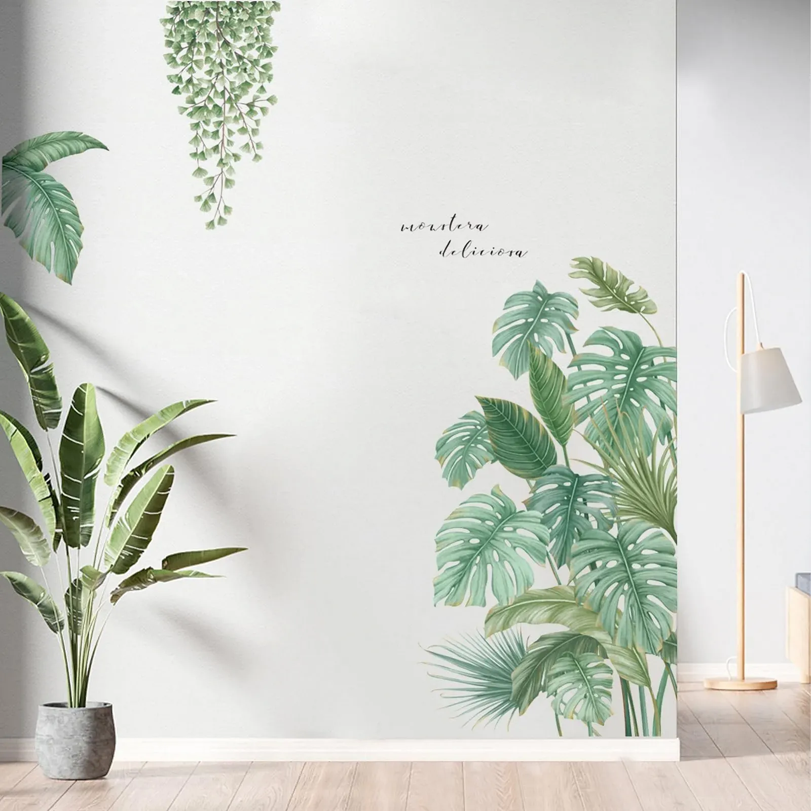 Наклейка на стіну Тропічне зелене листя PVC 30 x 90 см, фото №7 Наклейка на стіну Тропічне зелене листя PVC 30 x 90 см, фото №7